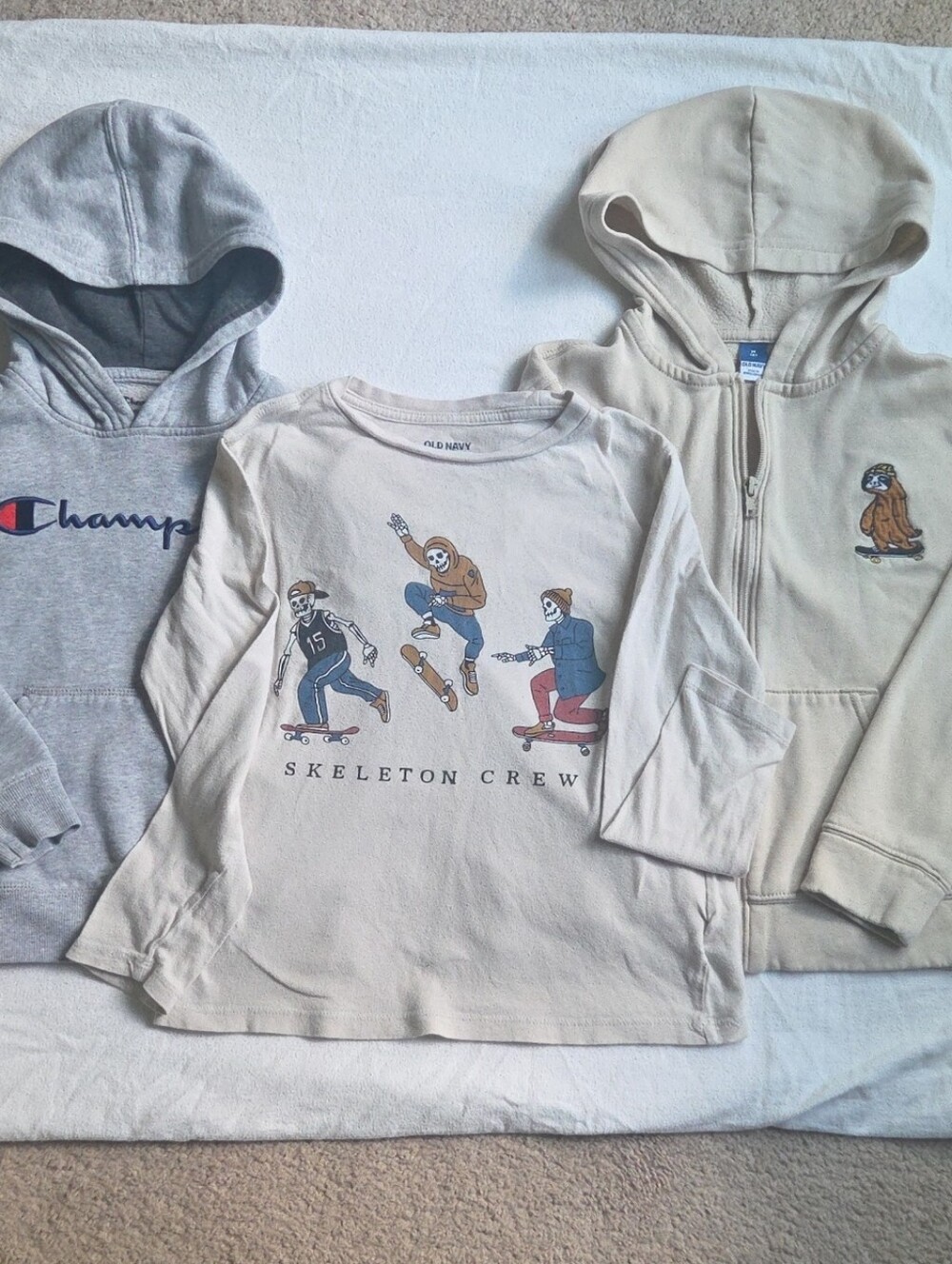 Euc Kids 7/8 Bundle With Champion Hoodie +2 Old Navy Long Sleeve